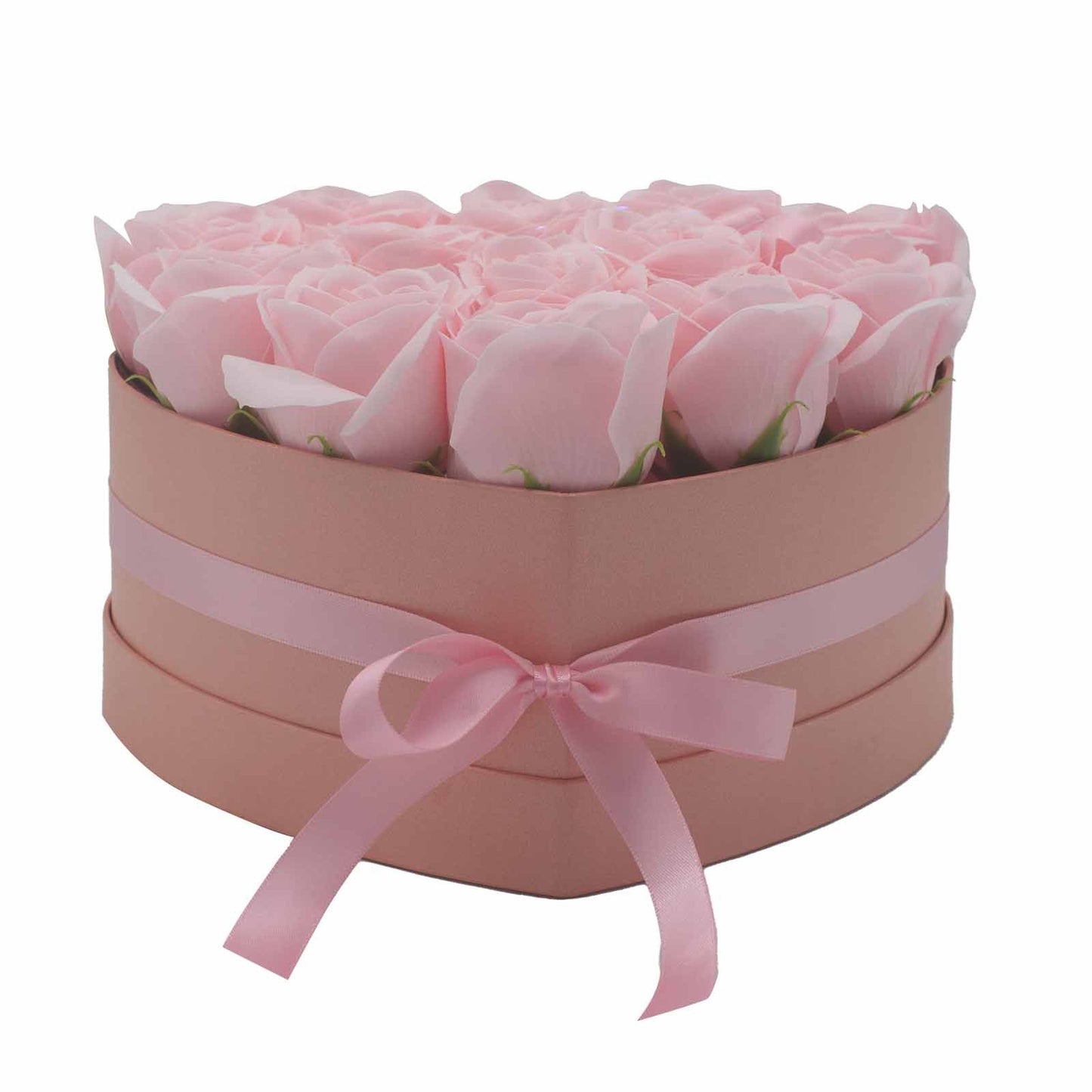 Pink Rose Soap Flower Bouquet | 13 Roses Heart | Luxury Romantic Bath Gift | Valentine's Mother's Day