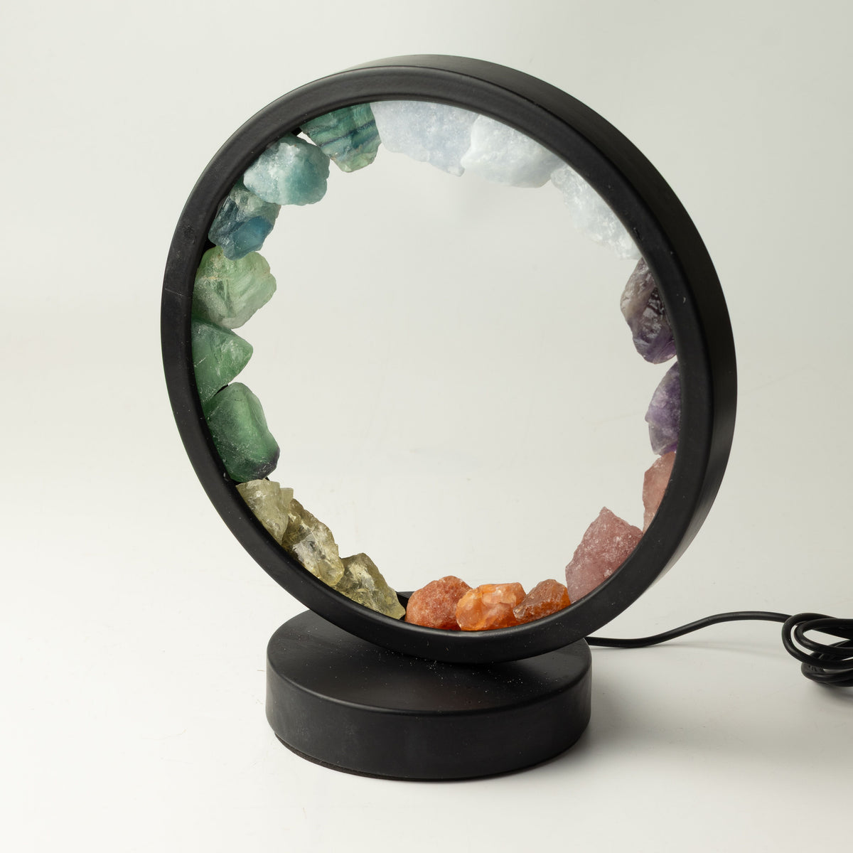 7 Chakra Gemstone Halo Lamp | 7 Natural Crystals | USB | Zen Spirit | Yoga & Meditation Gift