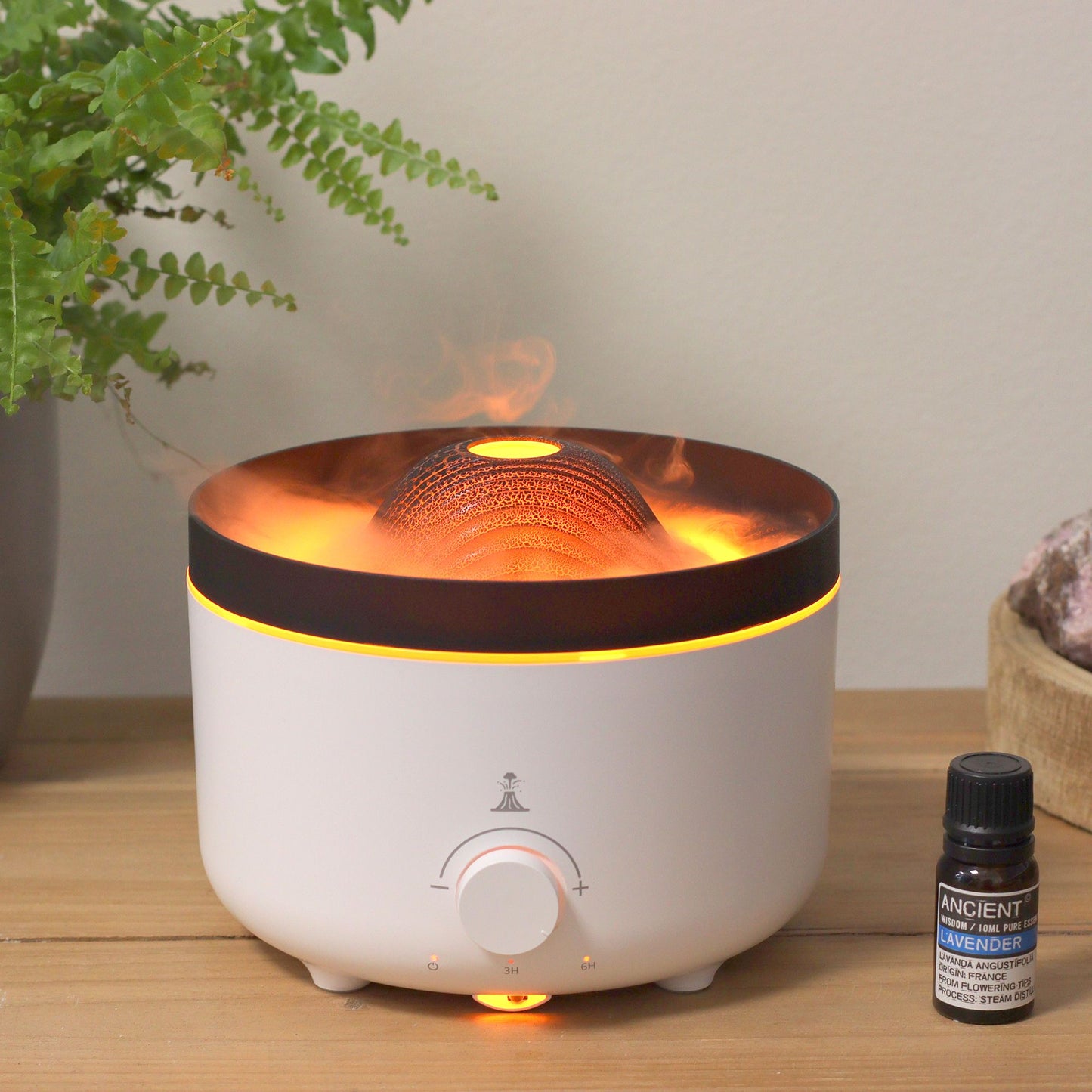 Large Volcano Effect Aroma Diffuser 560ml | Colour Changing LED Humidifier Gift