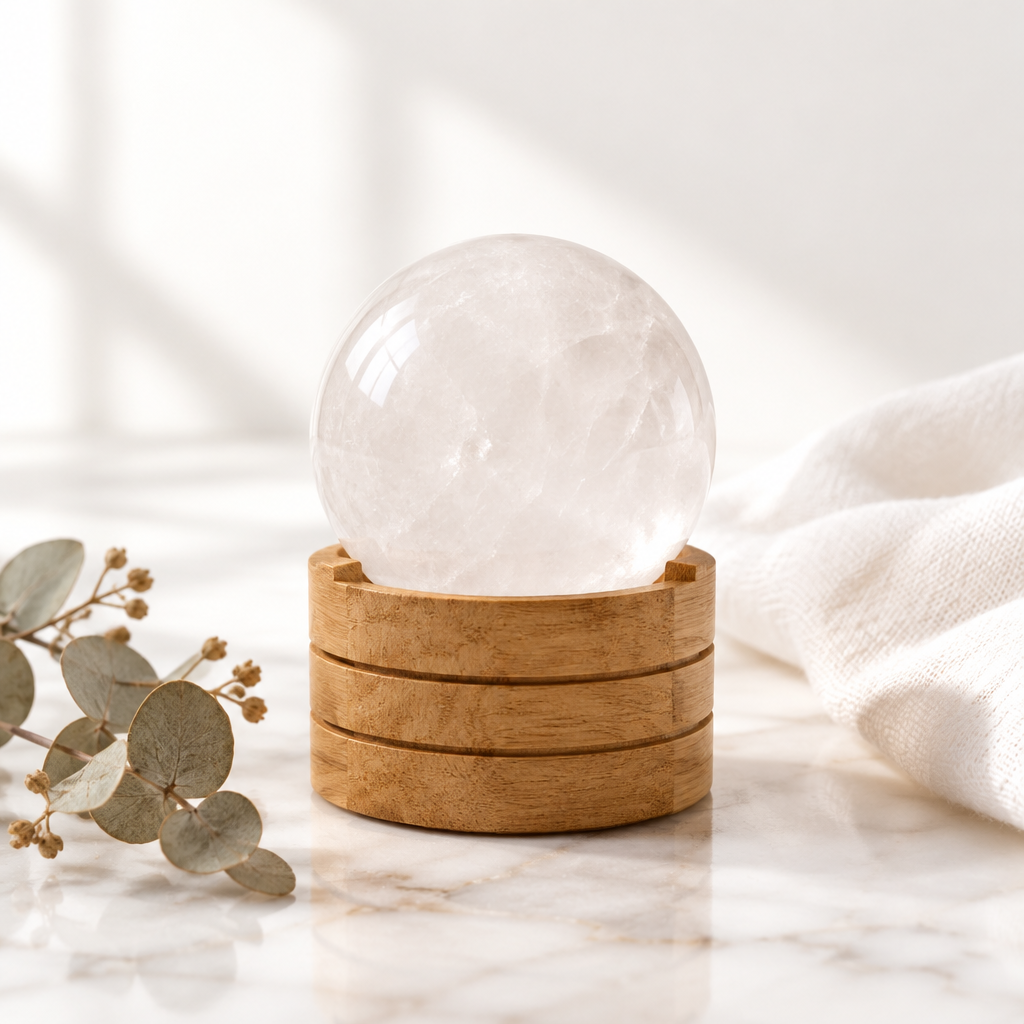 Clear Quartz Crystal Sphere Lifestyle
