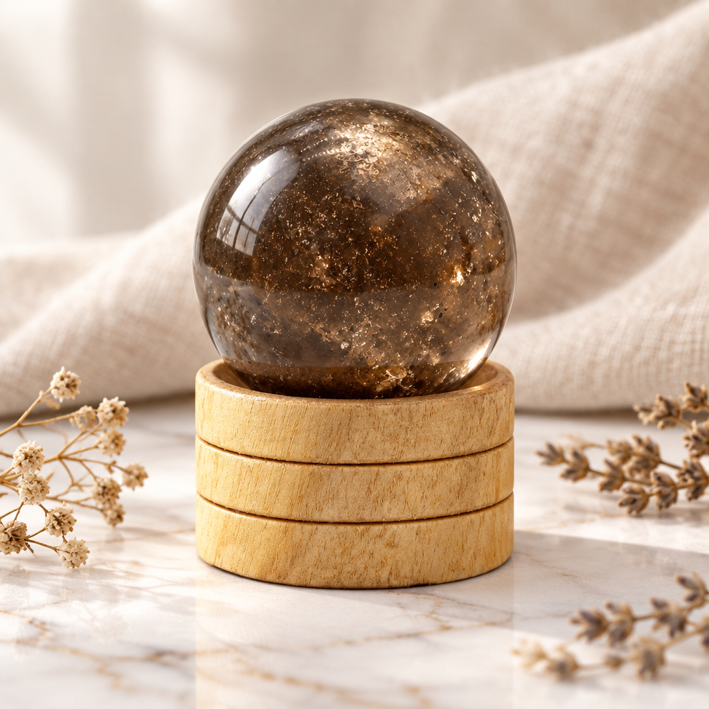 Crystal Sphere with Lifestyle Background