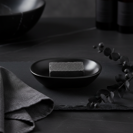 Deep Black Soap Dish Lifestyle