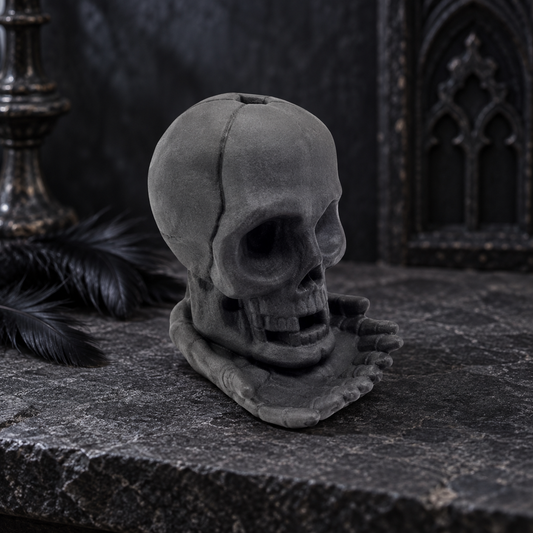 Weeping Skull LED Backflow Incense Burner | Gothic Halloween Décor