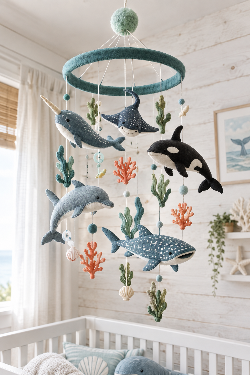 Handmade Felt Ocean Sealife Mobile Lifestyle