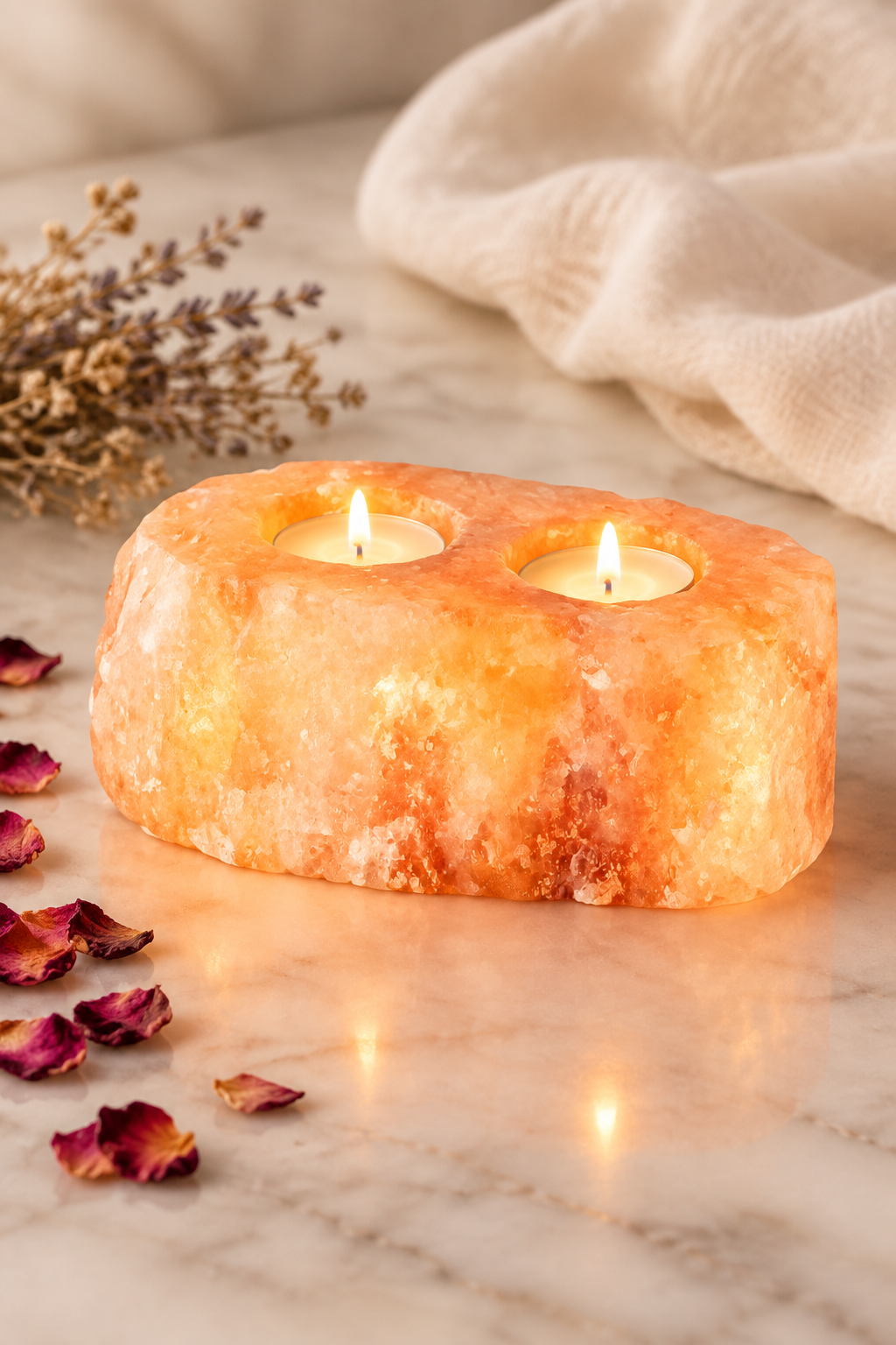 Himalayan Salt Candle Holder Lifestyle