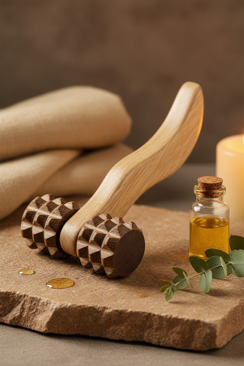 Ribbed Hand Roller Massage Tool Lifestyle